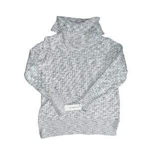 Liz Claiborne Womens Turtleneck Large Gray Long Sleeve Sweater